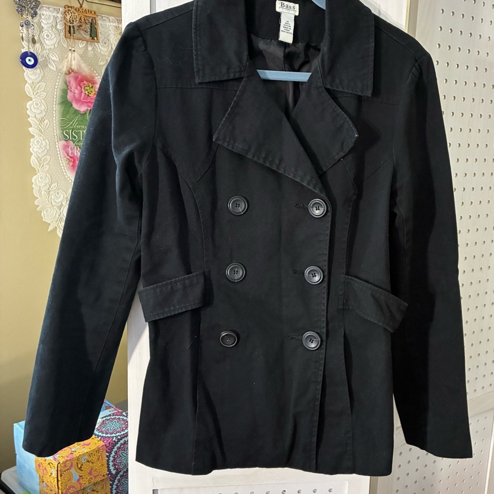 Bass Women's Classic Black Pea Coat